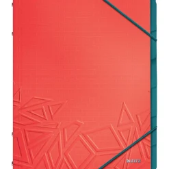 LEITZ Ordnungsmappe Urban Chic 6 Fächer rot, 1 St.