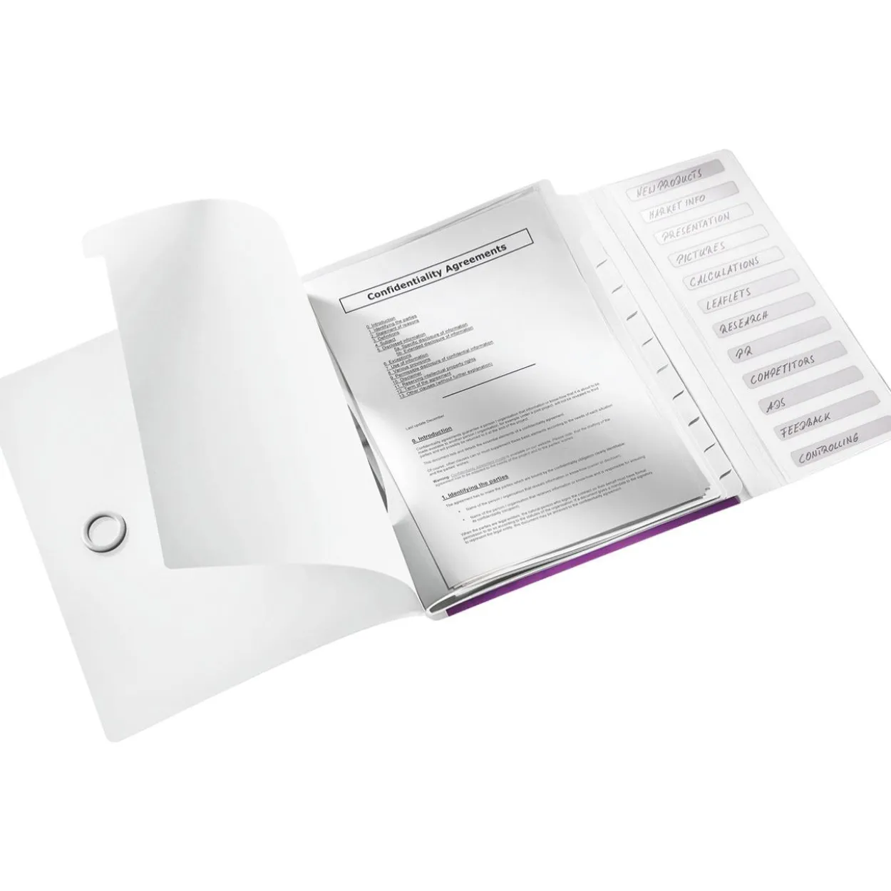 LEITZ Ordnungsmappe WOW 4634 12 Fächer violett