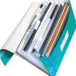 Leitz Projektmappe WOW, A4, PP, 6 Fächer, eisblau