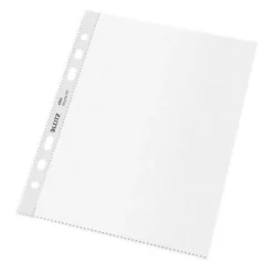 LEITZ 25 Prospekthüllen recycle 4002 DIN A5 transparent genarbt 0,10 mm