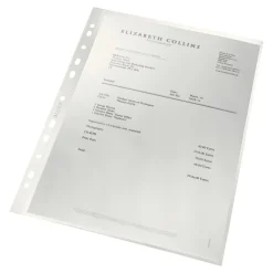 LEITZ 25 Prospekthüllen Recycle 4791 DIN A4 transparent genarbt 0,10 mm