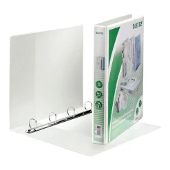 LEITZ 6 Präsentationsringbücher 4-Ringe weiß 4,4 cm DIN A4