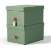 LEITZ Puro Aufbewahrungsboxen 17,0 l grün 27,0 x 37,0 x 20,0 cm, 2 St.