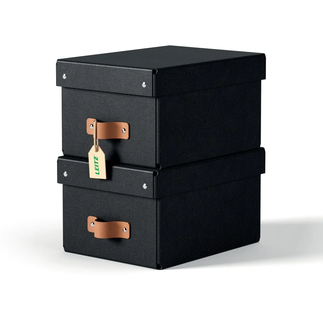 LEITZ Puro Aufbewahrungsboxen 7,0 l schwarz 20,0 x 28,0 x 15,0 cm, 2 St.