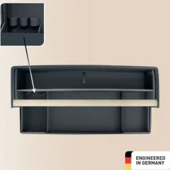 LEITZ Schreibtisch-Organizer dunkelgrau Stoff, Pappe 4 Fächer 38,0 x 19,0 x 26,0 cm