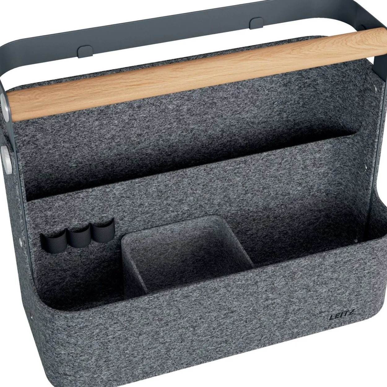 LEITZ Schreibtisch-Organizer hängend dunkelgrau Filz 2 Fächer 38,0 x 19,0 x 30,0 cm
