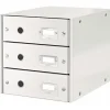 LEITZ Schubladenbox Click & Store weiß 60480001, DIN A4 mit 3 Schubladen