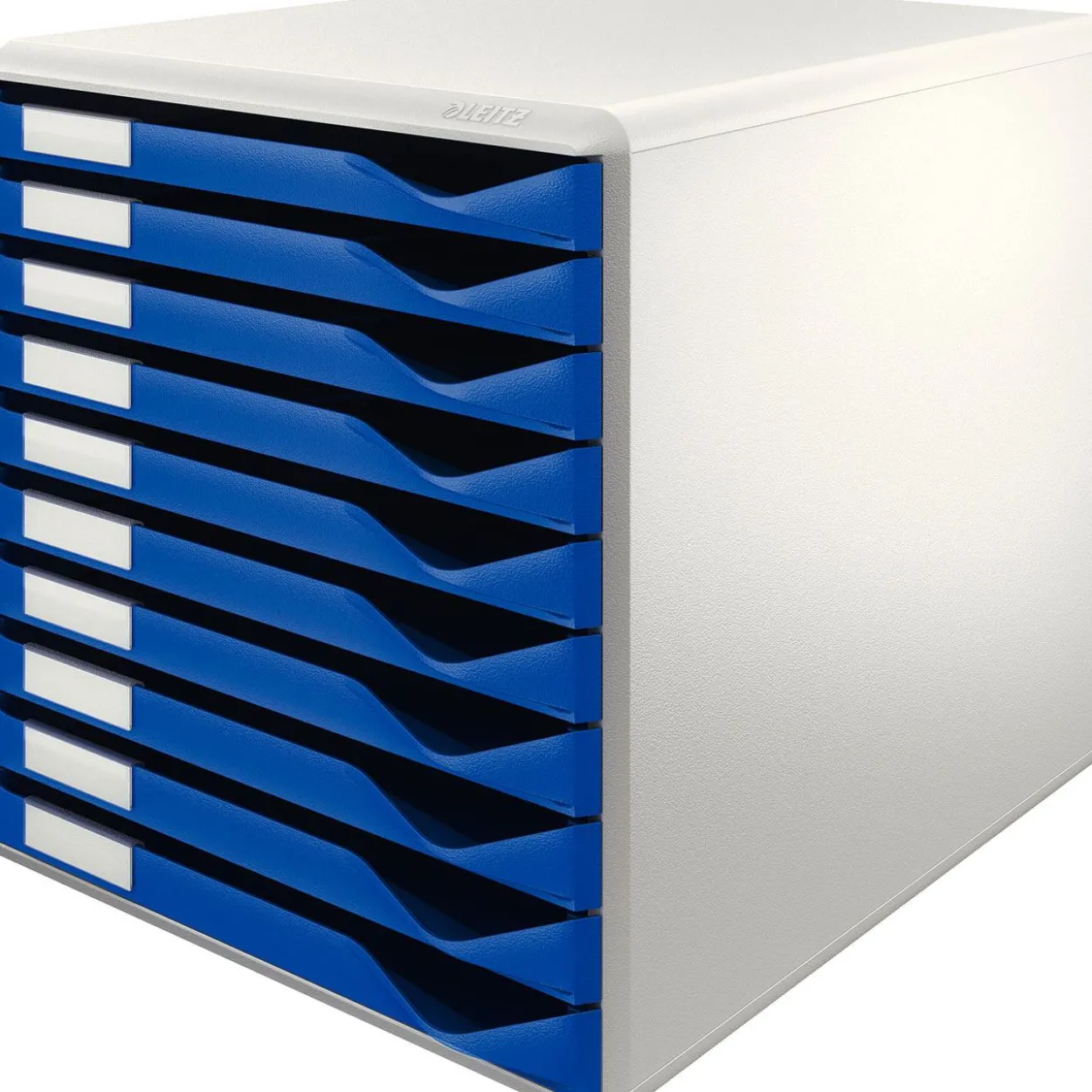 LEITZ Schubladenbox Formular-Set blau 52810035, DIN A4 mit 10 Schubladen