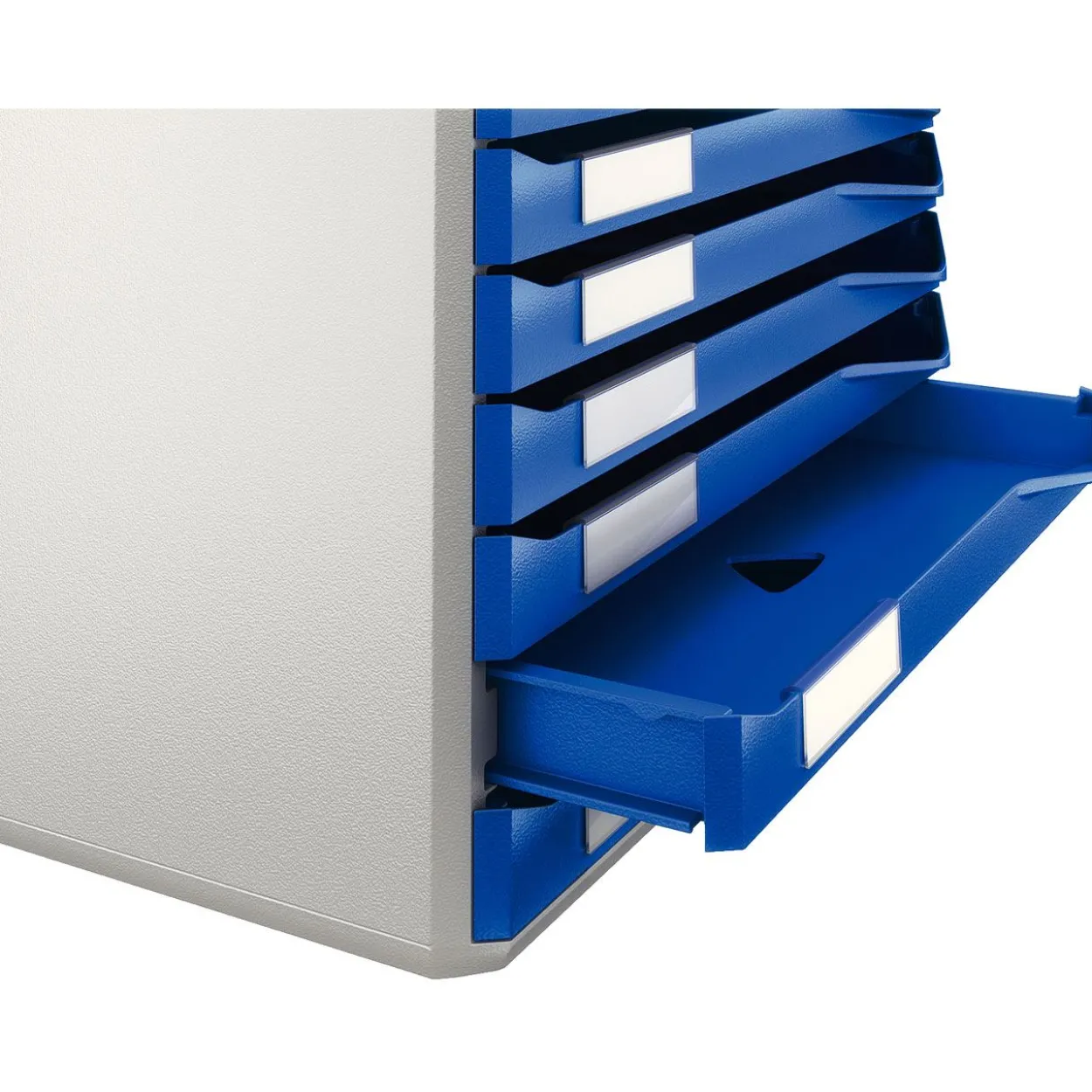 LEITZ Schubladenbox Formular-Set blau 52810035, DIN A4 mit 10 Schubladen