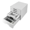 LEITZ Schubladenbox Plus grau 52110085, DIN A4 mit 5 Schubladen