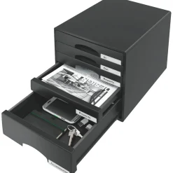 Leitz Schubladenbox Plus, 5 Schübe, schwarz