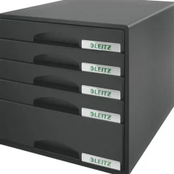 Leitz Schubladenbox Plus, 5 Schübe, schwarz