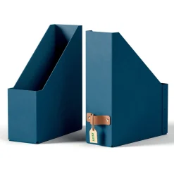 LEITZ 2 Stehsammler Puro 24710068 dunkelblau Karton, DIN A4
