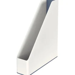 LEITZ Stehsammler WOW Duo Colour 53621001 perlweiß/grau Kunststoff, DIN A4