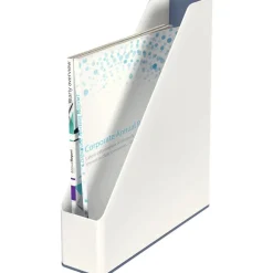 LEITZ Stehsammler WOW Duo Colour 53621001 perlweiß/grau Kunststoff, DIN A4