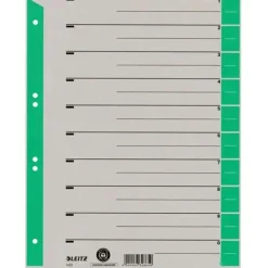 Leitz Trennblätter, A4 Überbreite, Kraftkarton 230g/qm, grün