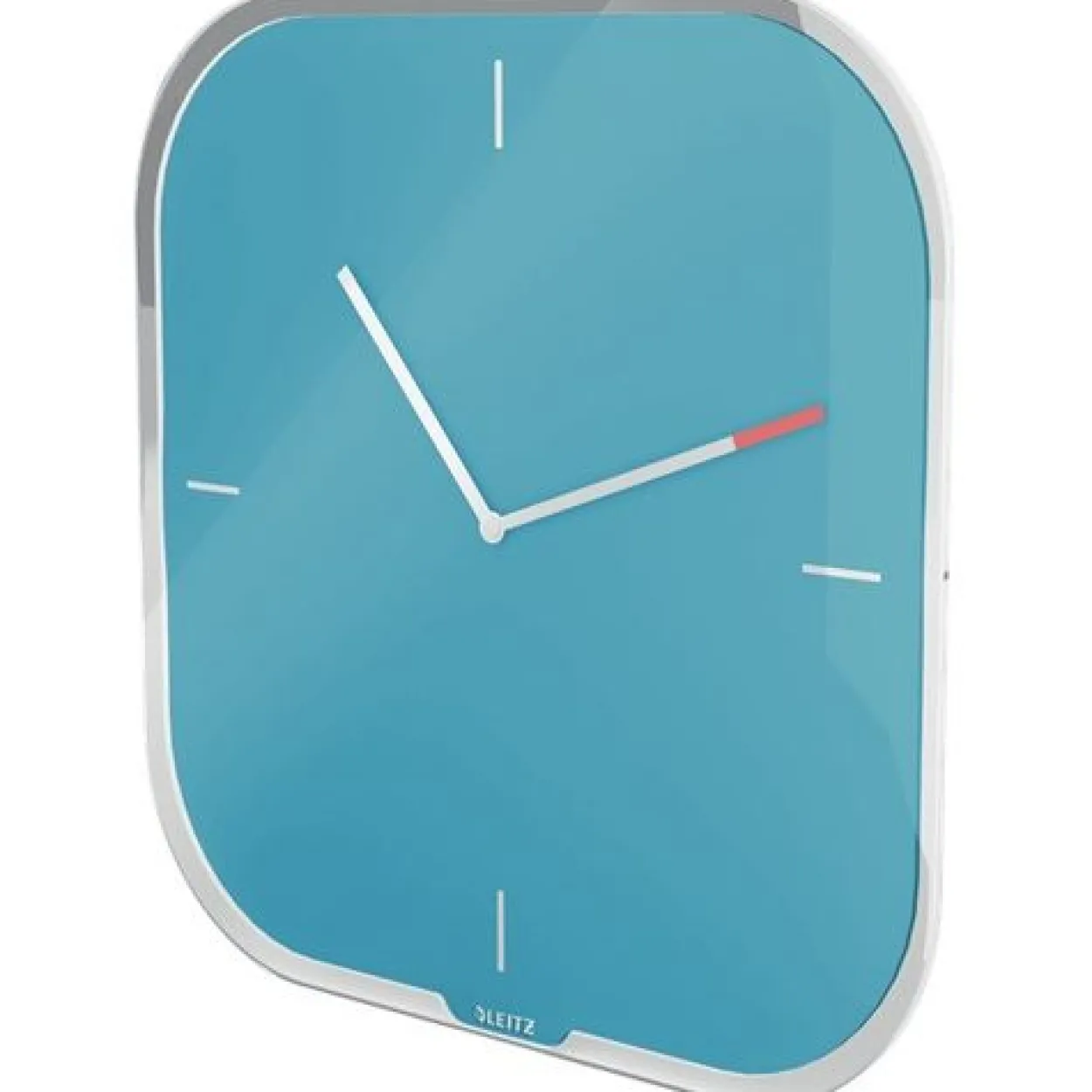 LEITZ Wanduhr Cosy blau Sicherheitsglas 30,0 x 30,0 cm