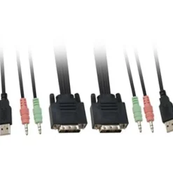 LevelOne KVM-0260 2-fach Kabel KVM-Switch