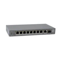 LevelOne PoE+Switch 8xGE PoE/1xGE/1xSFP 120W unmanag.Plastik