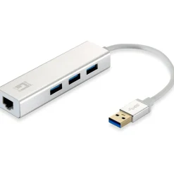 LevelOne USB-Hub Netzwerkadapter 3-Port Wake-on-LAN