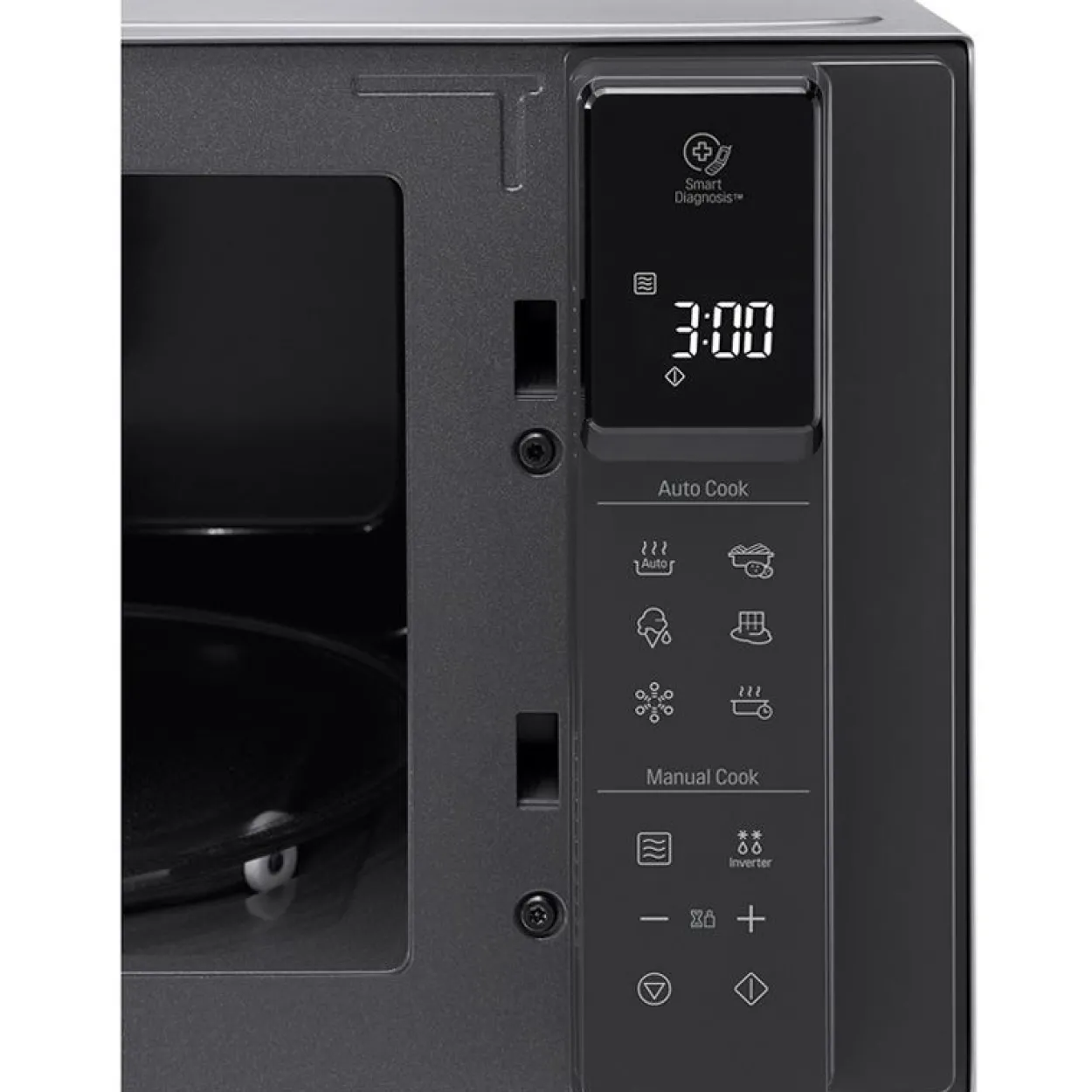 LG Electronics MS2595CIS Smart Inverter Mikrowelle, silber