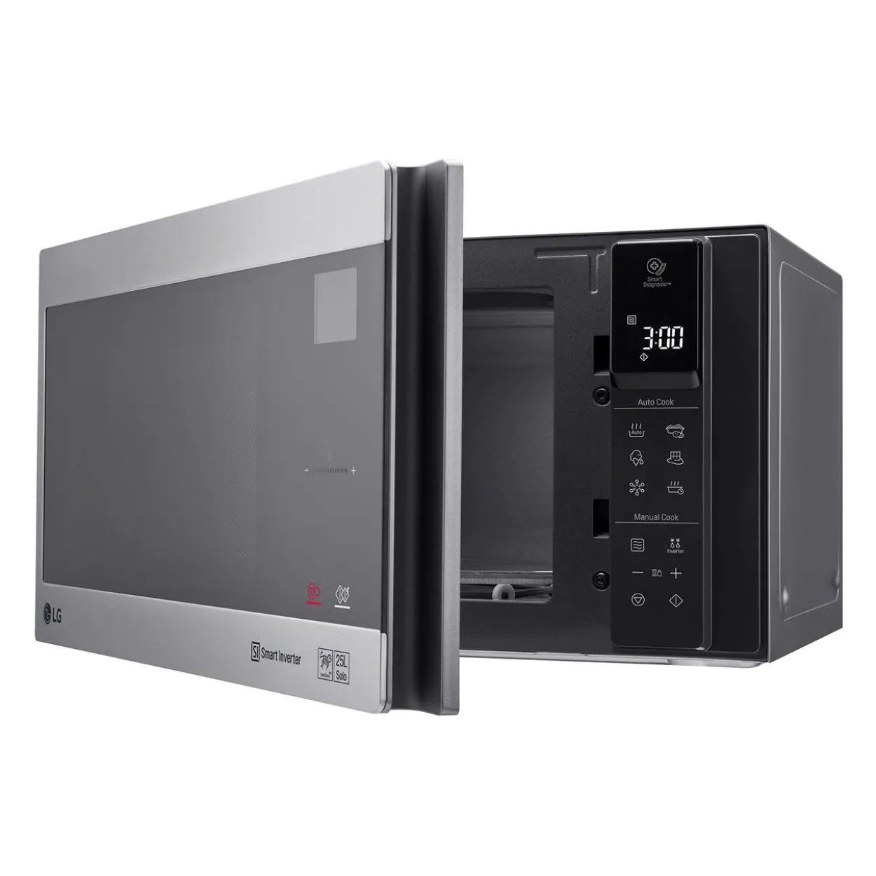 LG Electronics MS2595CIS Smart Inverter Mikrowelle, silber