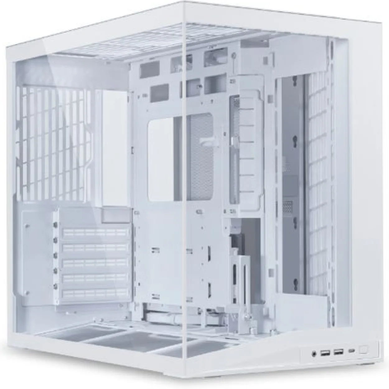 Lian Li O11 Dynamic Mini V2 PC-Gehäuse, Mini-Gehäuse, ATX, Tempered Glass - weiß