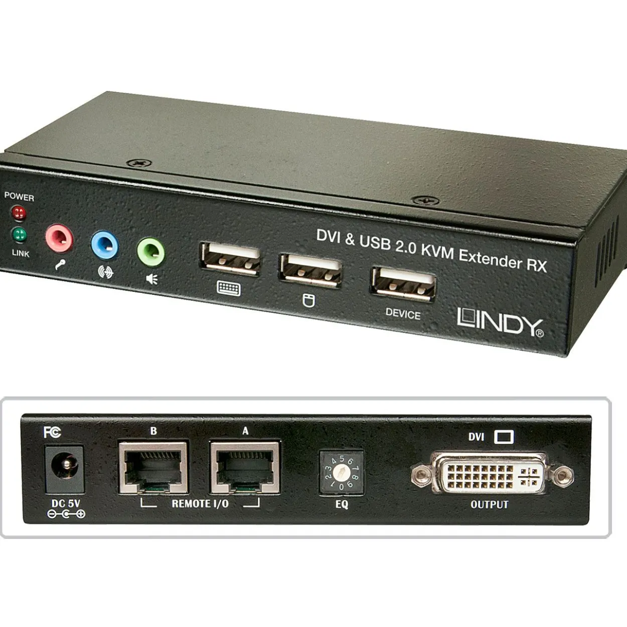 Lindy Ca6 KVM Extend DVI USB Audio 50m Extend DVI USB 2 50m Cat6