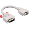 Lindy DVI-A Kupplung DVI 12+5 Stecker auf VGA 15pol Buchse Weiß