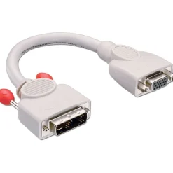 Lindy DVI-A Kupplung DVI 12+5 Stecker auf VGA 15pol Buchse Weiß