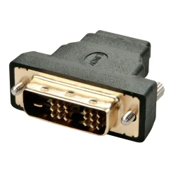 Lindy DVI-D Adapter DVI 18+1 Stecker auf HDMI-Buchse Schwarz schraubbar / vergoldet