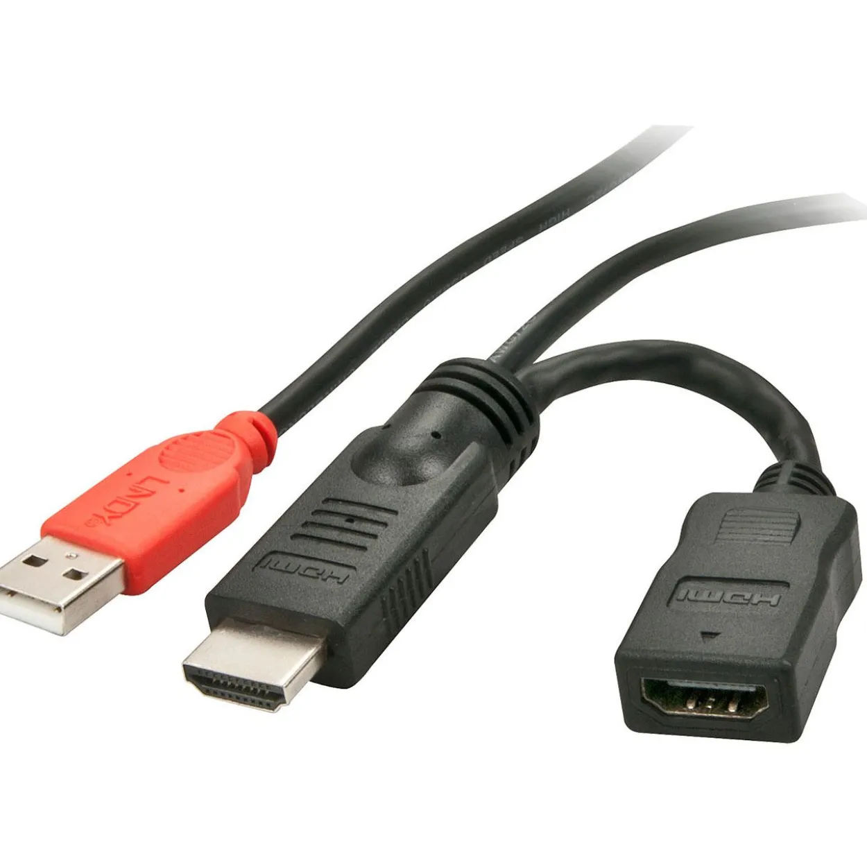 Lindy HDMI M/F Stromeinspeisungsada USB A St 5 Volt in HDMI Verb.