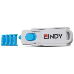 Lindy HDMI Port Schloss blau 4 Stück + 1 Schlüssel