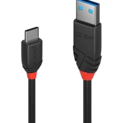 Lindy 0.15m USB 3.1 Typ C an A Kabel, Black Line