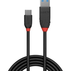 Lindy 0.15m USB 3.1 Typ C an A Kabel, Black Line