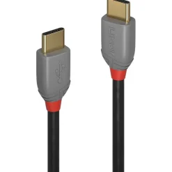 LINDY 1m USB 3.1 Typ C Kabel 3A Anthra Line