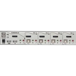 Lindy 4 Port DisplayPort 1.2 KVM Switch Pro Audio USB 2.0