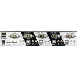 Lindy 4 Port DVI-I Single Link USB 2.0 und Audio KVM Switch Pro