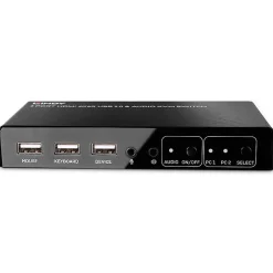 Lindy 2 Port KVM Switch HDMI 4K60, USB 2.0 & Audio