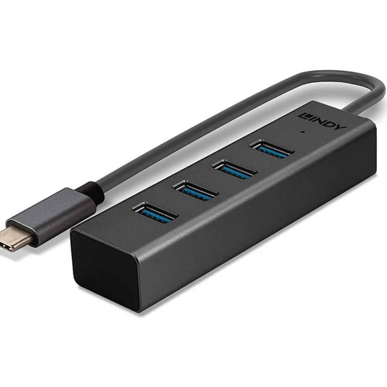 Lindy 4 Port USB 3.2 Gen 1 Typ C Hub 4-port USB 3.2 extern ohne Netzteil schwarz