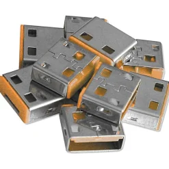 Lindy USB Port Schloss (10 Stück) OHNE Schlüssel: Orange