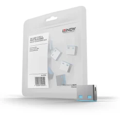 Lindy USB Port Schloss (10 Stück) OHNE Schlüssel: Bblau