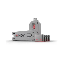 Lindy USB Port Schlösser 4xROT + key 4 Schlösser mit 1 Schlüssel