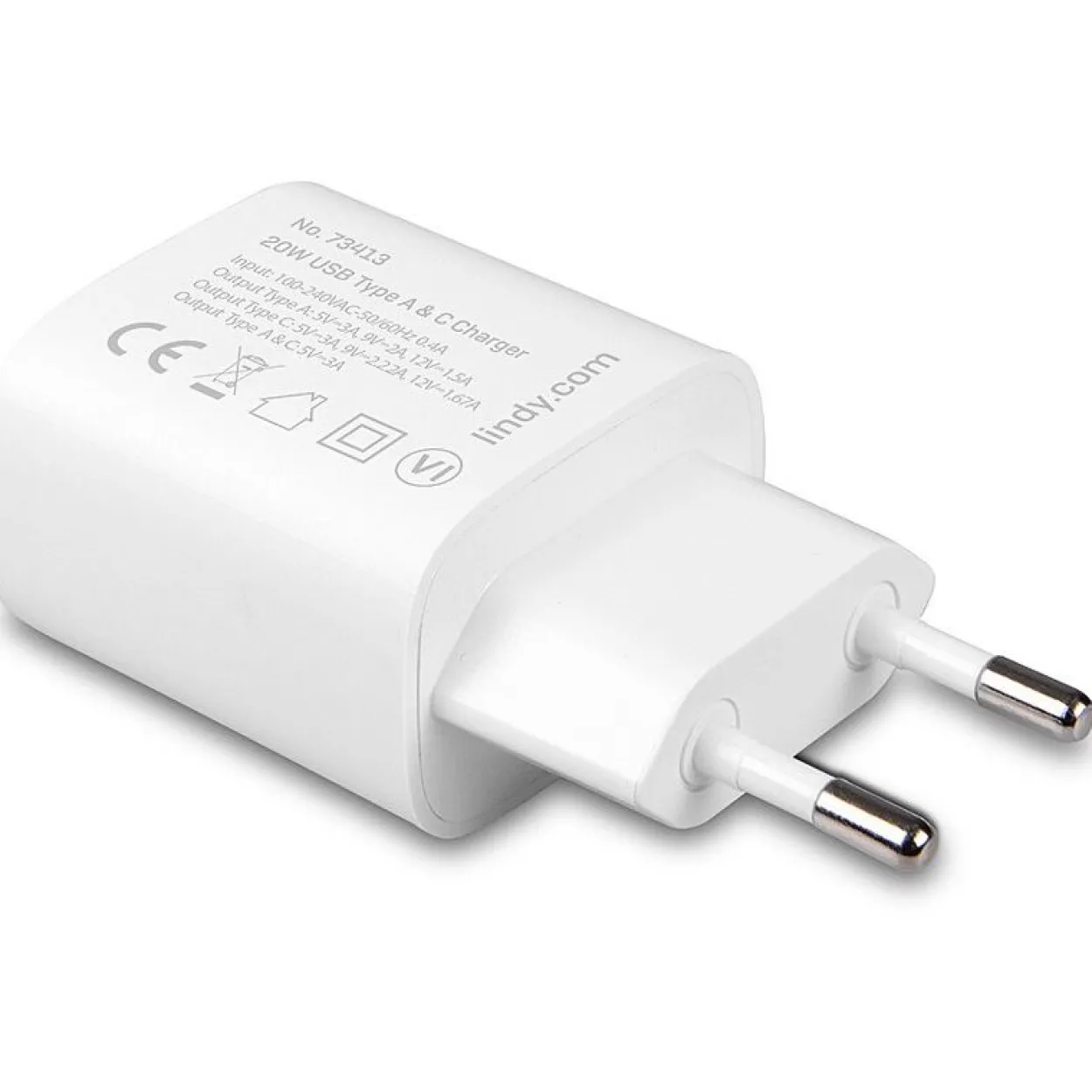 Lindy USB Typ A & C Charger 20W, weiß