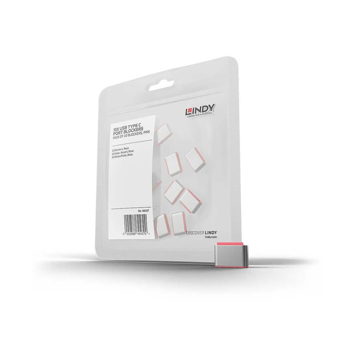 Lindy USB Typ C Port Schloss rot 10 Stück
