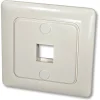 Lindy Wandanschlussdose f.1 Keystone Wand DE mit Abdeckung 80x80