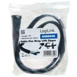 LogiLink Kabelbündler, 1,0 m, Kapazität: 30 mm, schwarz
