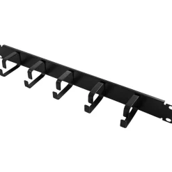 Logilink 19 Kabelführungspanel 1HE, mit 5 Metallringen, [OR101B] schwarz