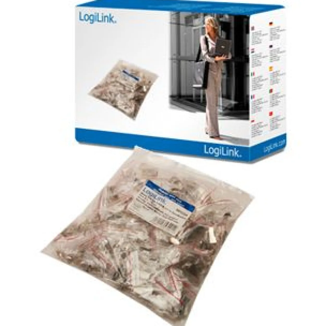 LogiLink Modularstecker CAT5 geschirmt mit Einfädelhilfe 100 Stück