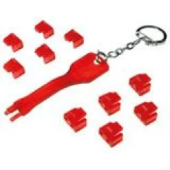 LogiLink RJ45 Sicherheitsschloss, 1 Schlüssel / 10 Schlösser